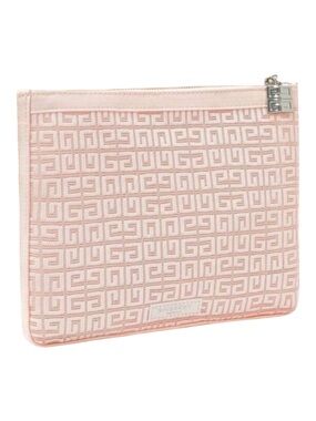 Givenchy Parfums Makeup Pouch Cosmetic Bag Transparent Flat Nude Pink New